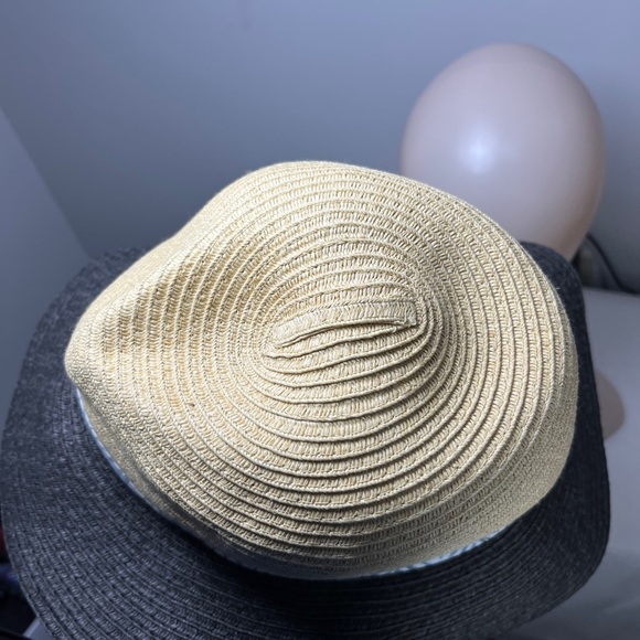 Permanent Vacation Two Tone Paper Woven Floppy Brim Hat One Size - Picture 8 of 11